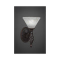 Dark Granite Wall Sconce with Gold Ice Glass Z823