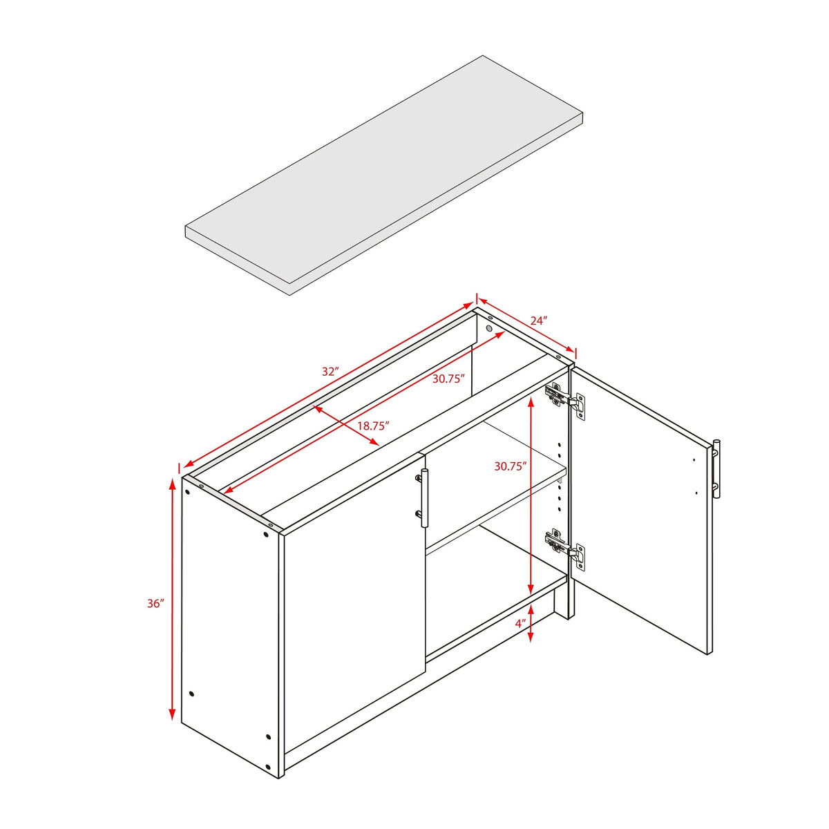 Black Base Cabinet F25091