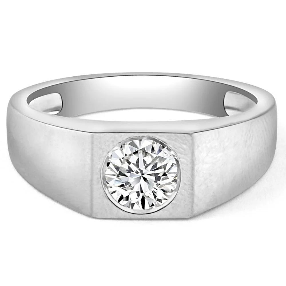 10k White Gold Men's Diamond Wedding Ring D78901