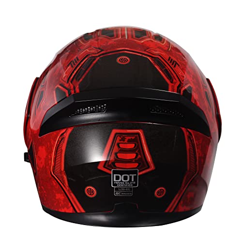 Motorcycle Dual Visor Flip up Modular Full Face Helmet W168