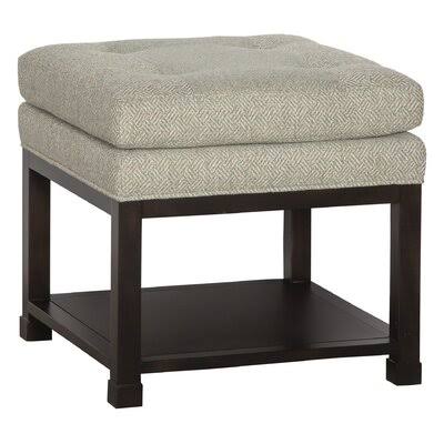 Putty/Almond Buff Tufted Square Ottoman with Storage W216
