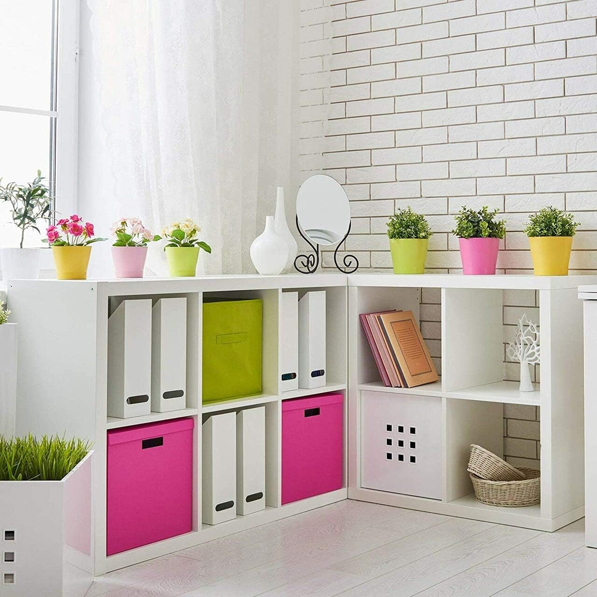 Espresso or White Cube Storage Bookcase P257918