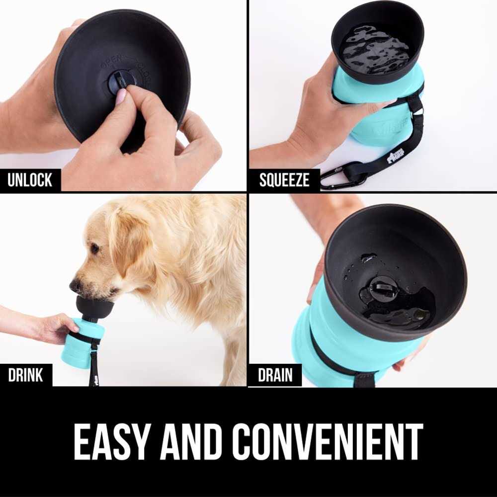 Leak Proof Portable Dog Water Bottle with Bowl Cap I436