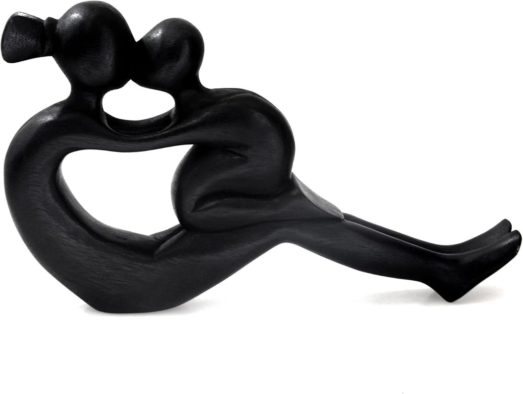 Black Wood Mother and Child Sculpture D24133