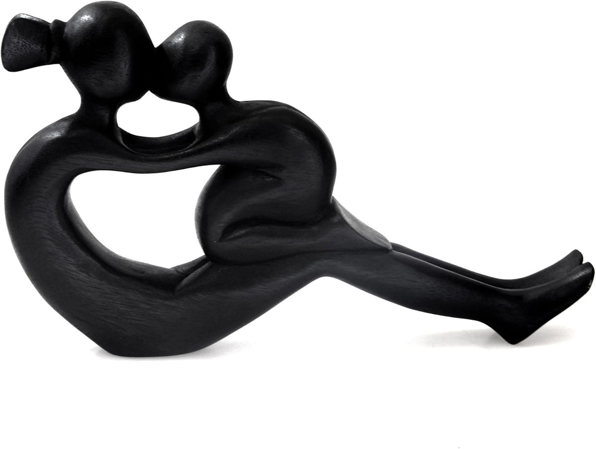 Black Wood Mother and Child Sculpture D24133