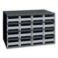 16 Drawer Steel Parts Storage Cabinet, Grey T976396