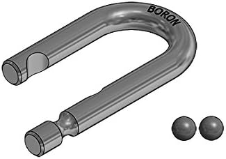 Heavy Duty Padlock, Chrome Plated, Extruded Brass, Hardened Boron Steel Shackle, Pack of 2 X67879