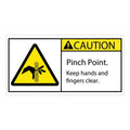CAUTION Pinch Point Rollers Safety Label A9747
