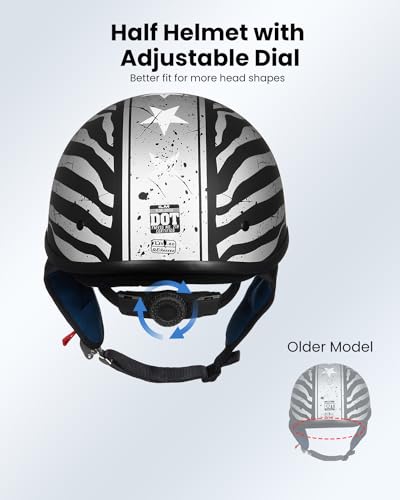 Half Helmet Motorcycle Open Face Sun Visor DOT Approved L771
