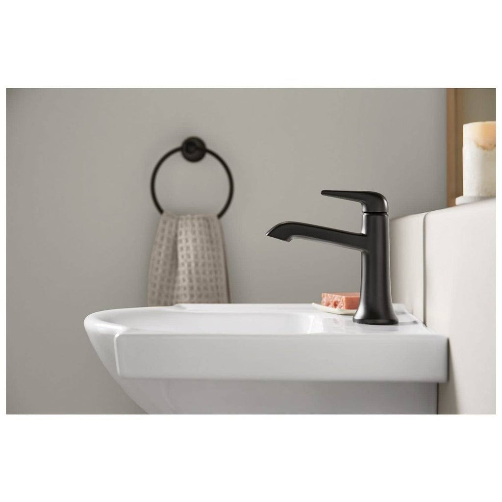 24 In. Pedestal Bathroom Sink Basin with Single Faucet Hole, Thunder Grey H432
