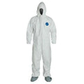 White Hooded Coverall with Boots 5XL T808