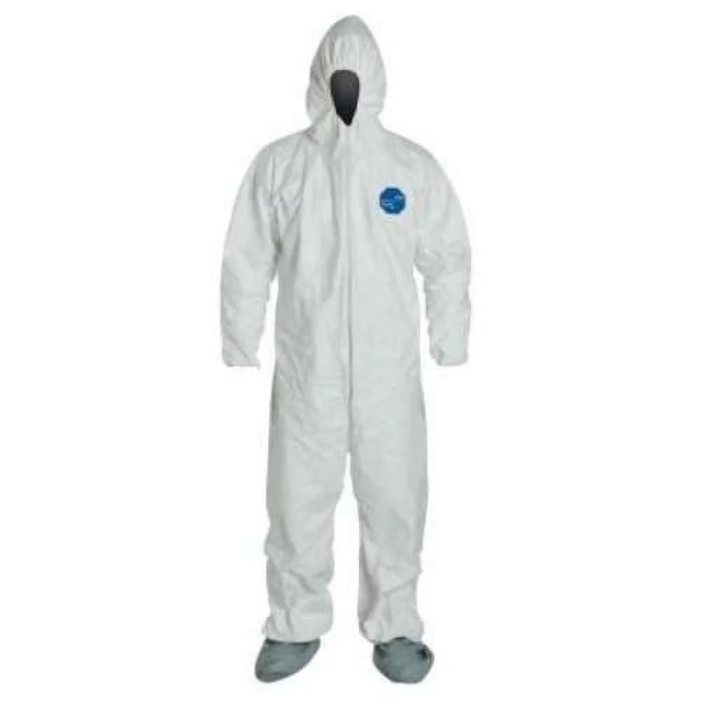 White Hooded Coverall with Boots 5XL T808