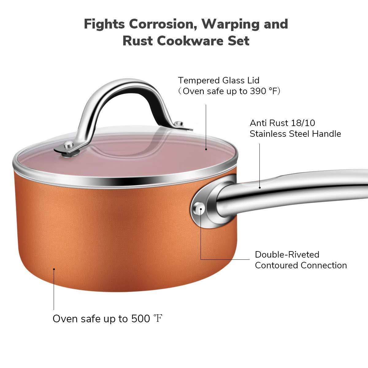 10 Piece Nonstick Induction Cookware Set W22349