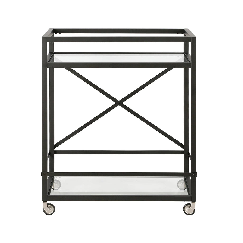 Satin Nickel Bar Cart P326