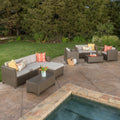 9pc Outdoor Wicker Sectional Sofa Set with Cushions G40340