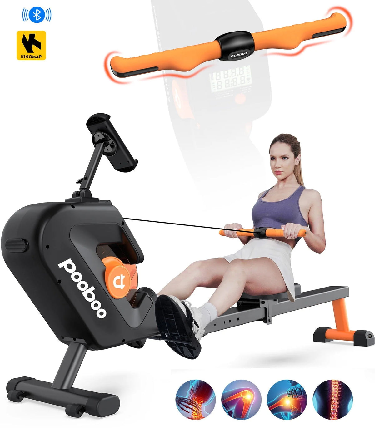 Foldable Magnetic Rowing Machine 8 Level Resistance L593