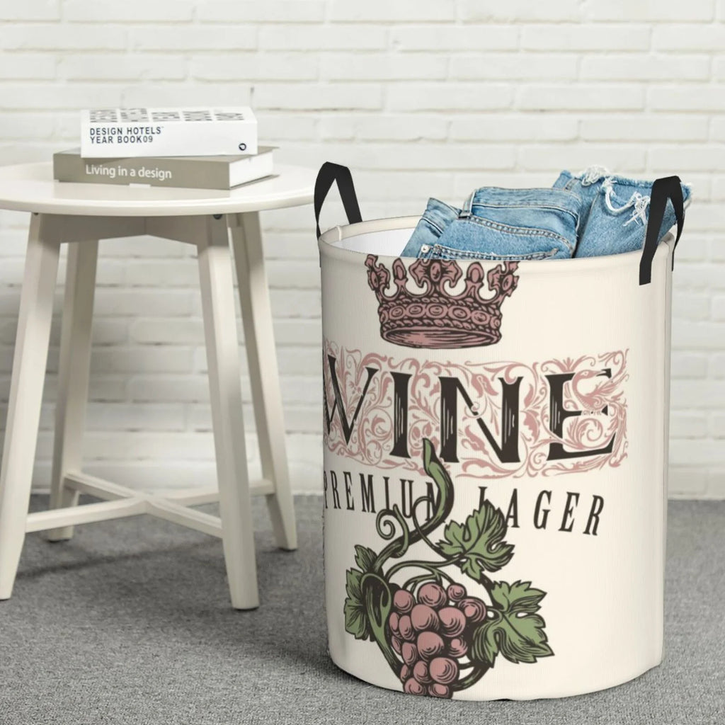 Wine Collapsible Laundry Hamper K439