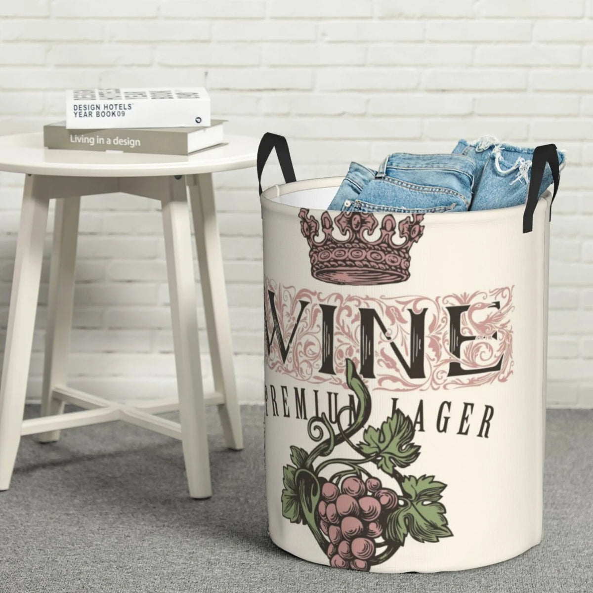 Wine Collapsible Laundry Hamper K439