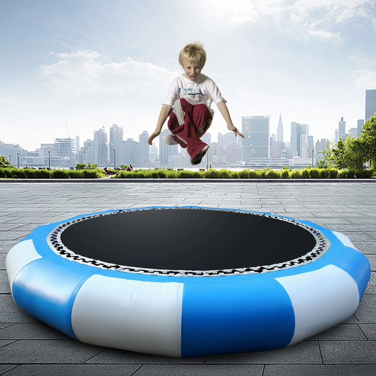 17ft Inflatable Bounce Water Trampoline 400kg 880lbs X517