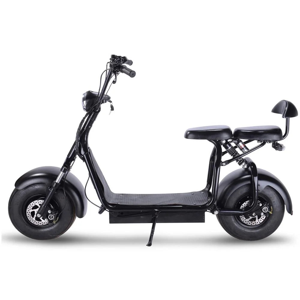 60V 18ah Electric Scooter with Seat, 25Mph, 23 Miles Range, Black A485