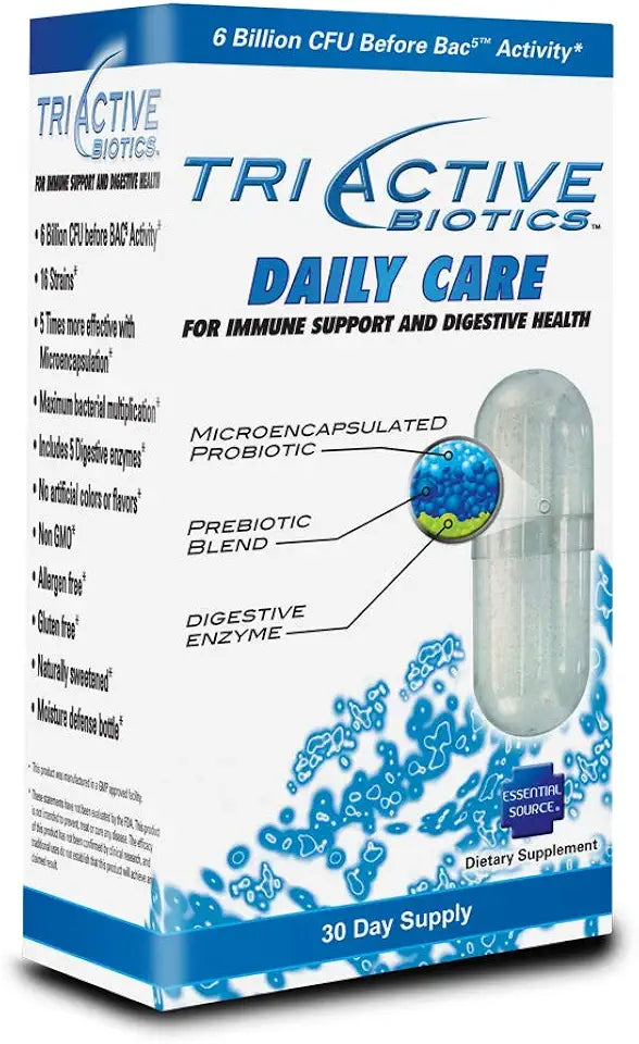 Probiotics Prebiotic Blend with 6 Billion CFU Digestive Enzymes 30 Capsules X8445