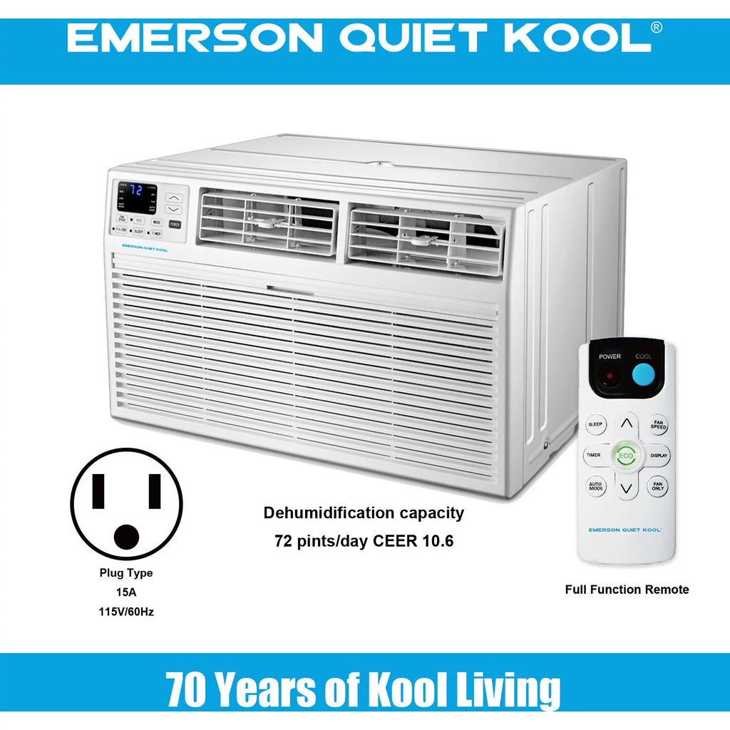 12,000 BTU 115-Volt Through-the-Wall Air Conditioner with Remote, White N81721