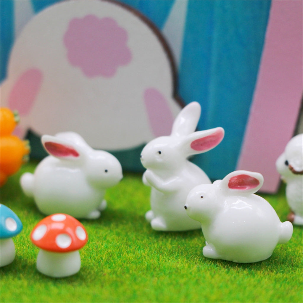 Dollhouse Miniature Rabbit Door Model Accessories Props E7686