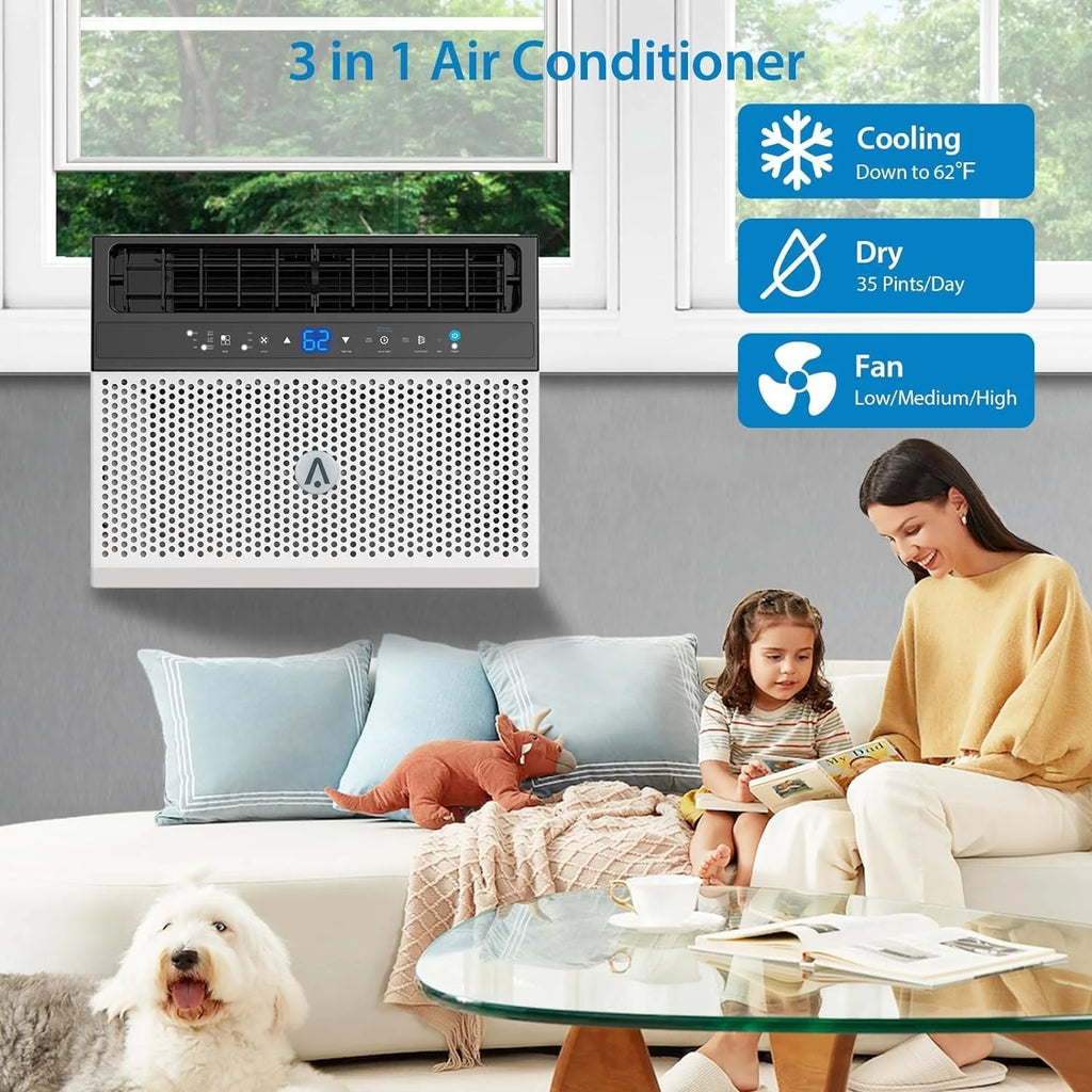 6000 BTU Window Air Conditioner with Remote Control and Washable Filter R5170