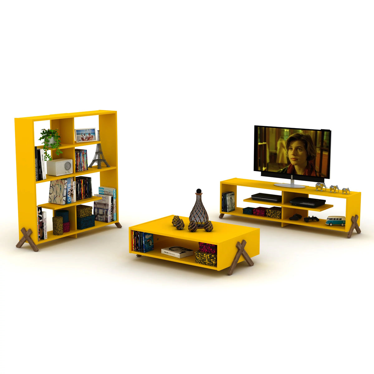 4 Tier Wood Bookshelf Y181118