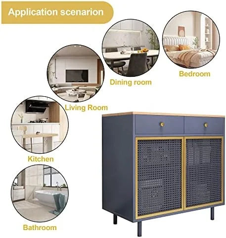 Modern Buffet Sideboard Cabinet with 2 Doors and 2 Drawers M419705