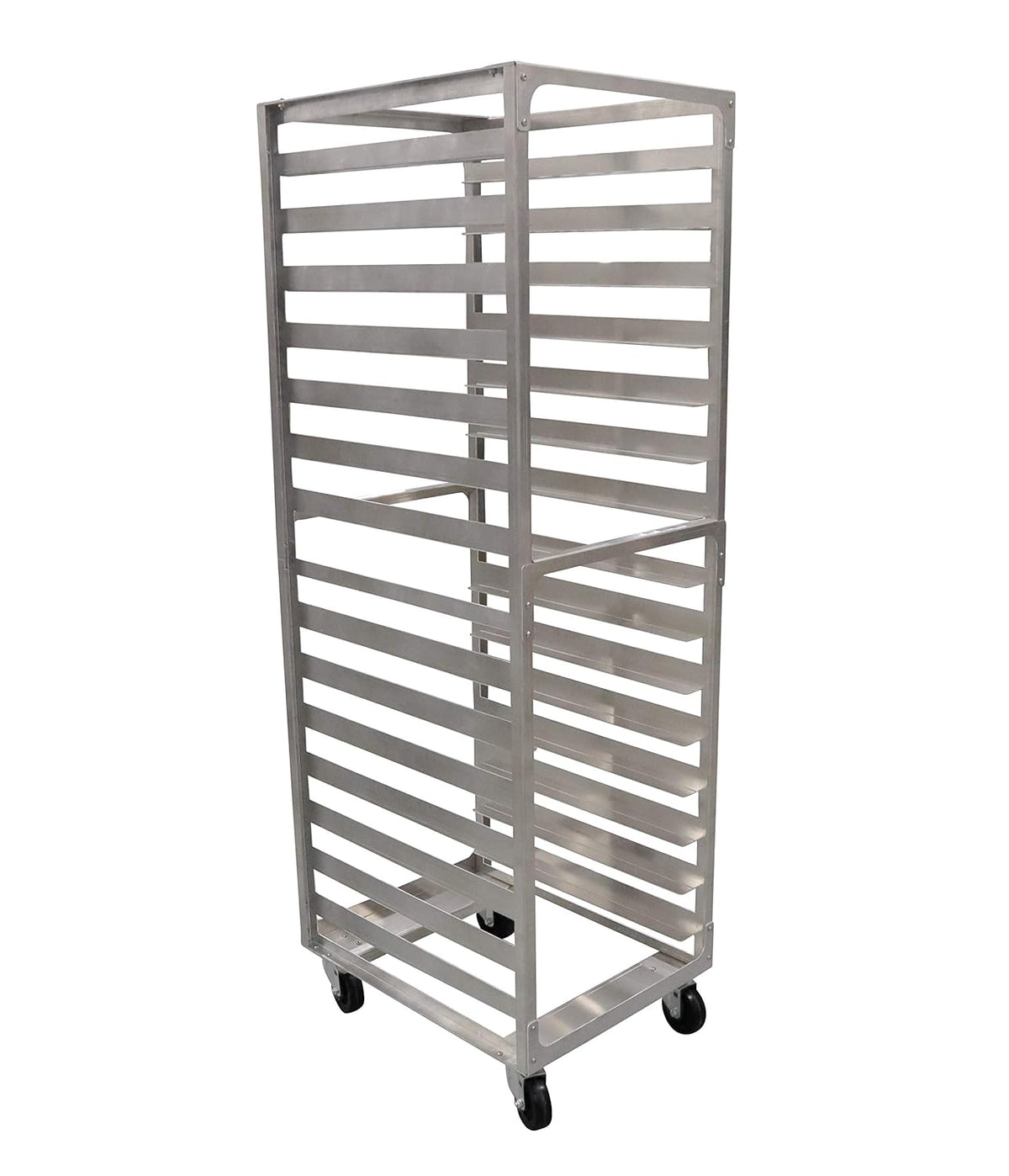 15 Tier Aluminium Bun Rack with Heavy Duty Plate Casters C188