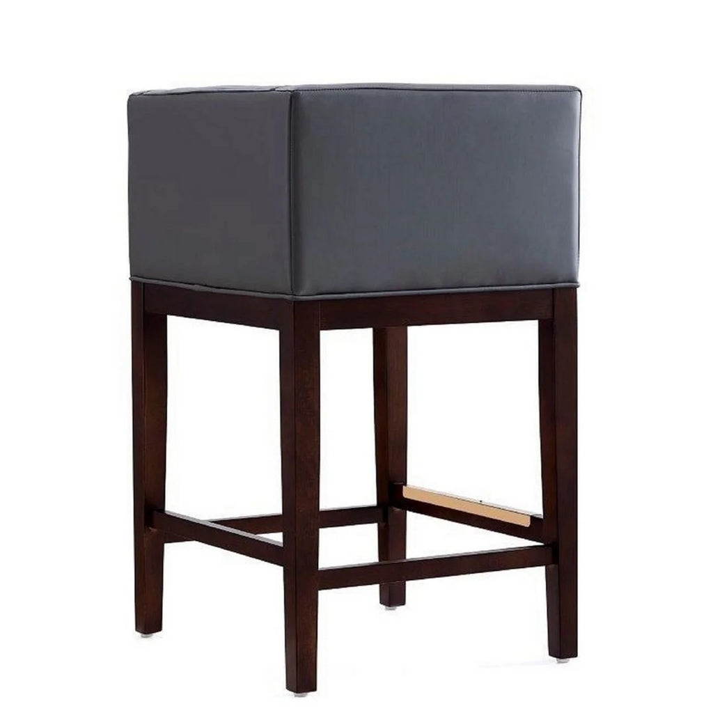Grey and Dark Walnut Beech Wood Counter Height Bar Stool O227