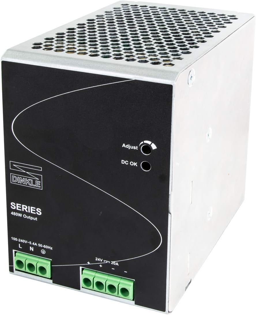 24V DC 120W 5A DIN-Rail Power Supply, Pack of 2 D1504