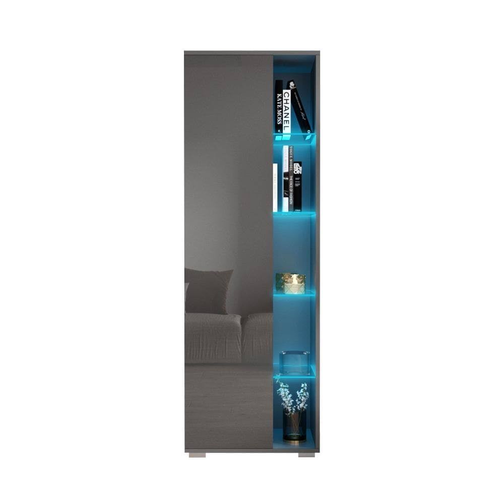 Gray Bookcase V435