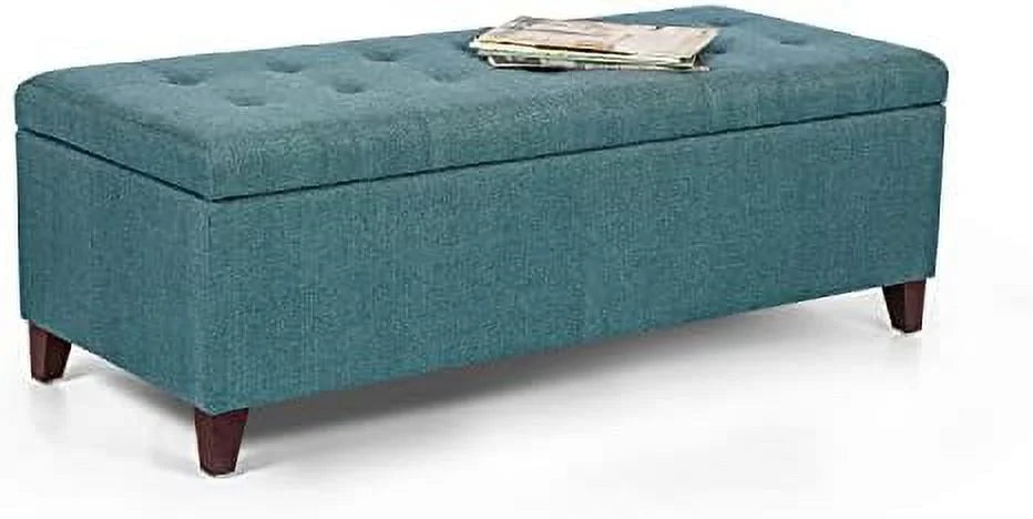 PU Leather Tufted Rectangular Ottoman Bench V944