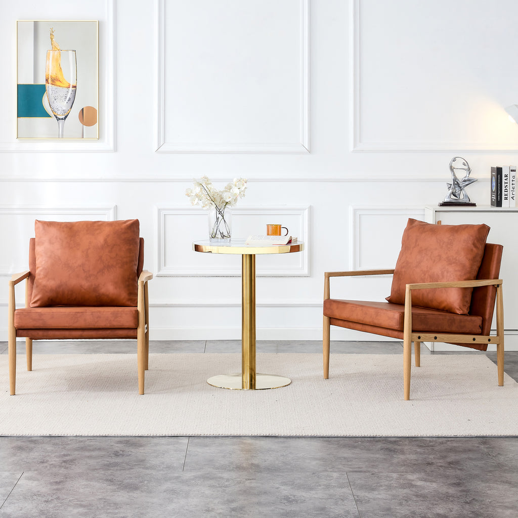 PU Leather Upholstered Armchair P245788
