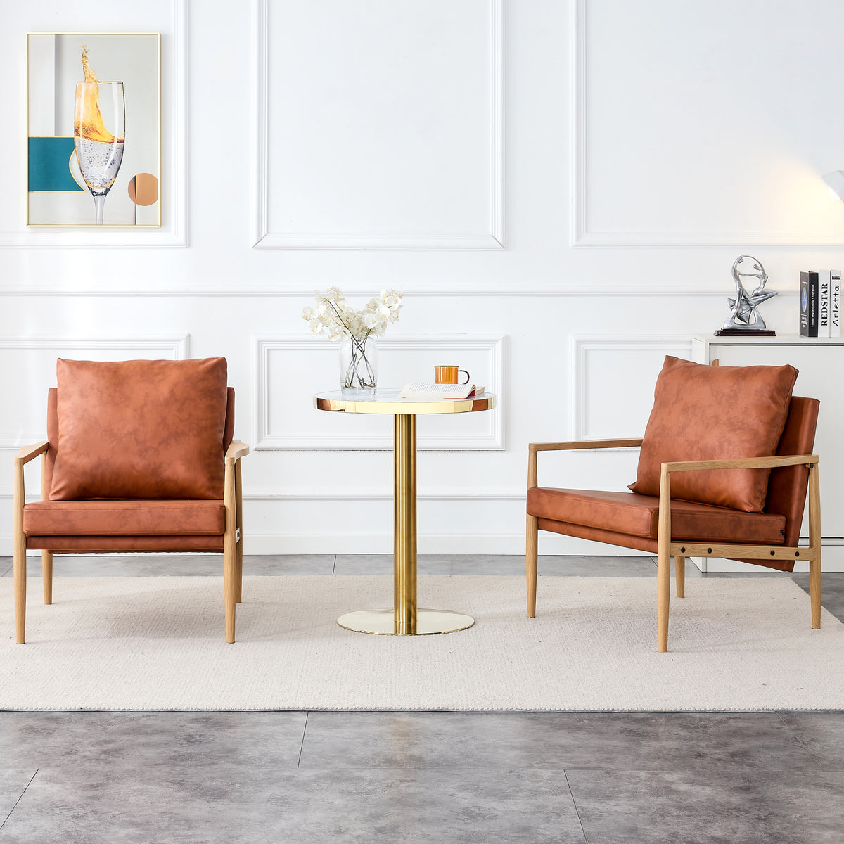 PU Leather Upholstered Armchair P245788