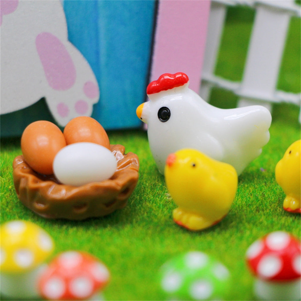 Dollhouse Miniature Rabbit Door Model Accessories Props E7686