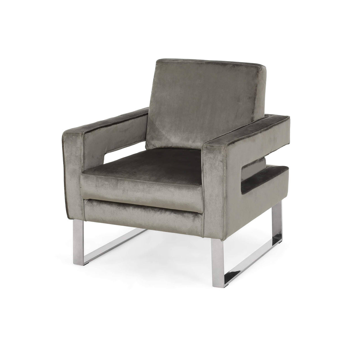 Gray Velvet Club Chair H639840