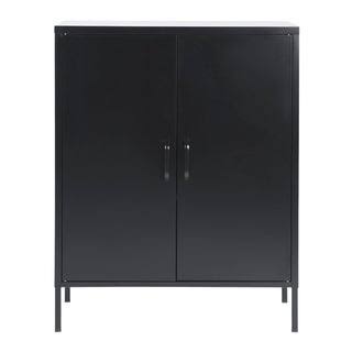 Black Metal 2-Door Storage Cabinet A744292