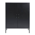 Black Metal 2-Door Storage Cabinet A744292