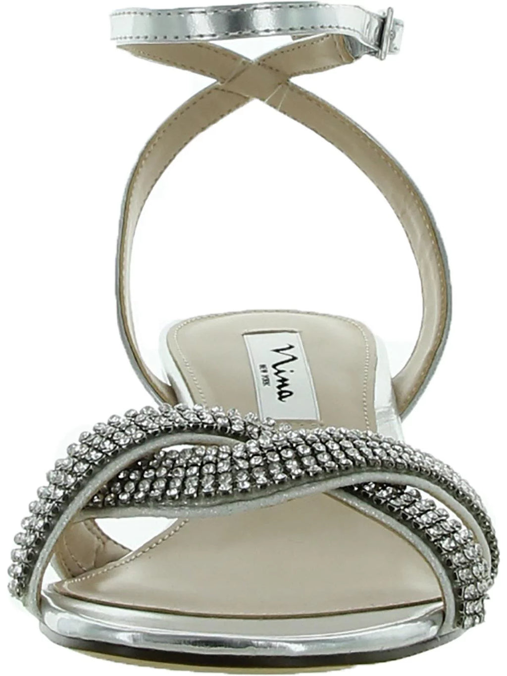 Patent Leather Embellished Evening Sandals L90951