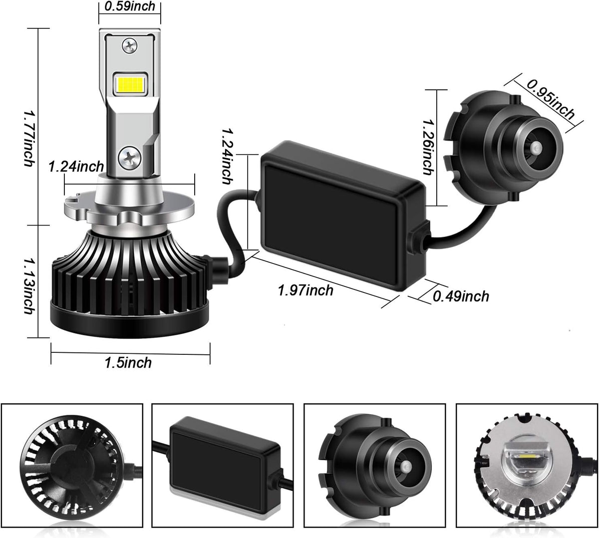D2S D2R LED Headlight Bulb 6000K 35W Conversion Kit, 1 Pair Pack of 2 A194
