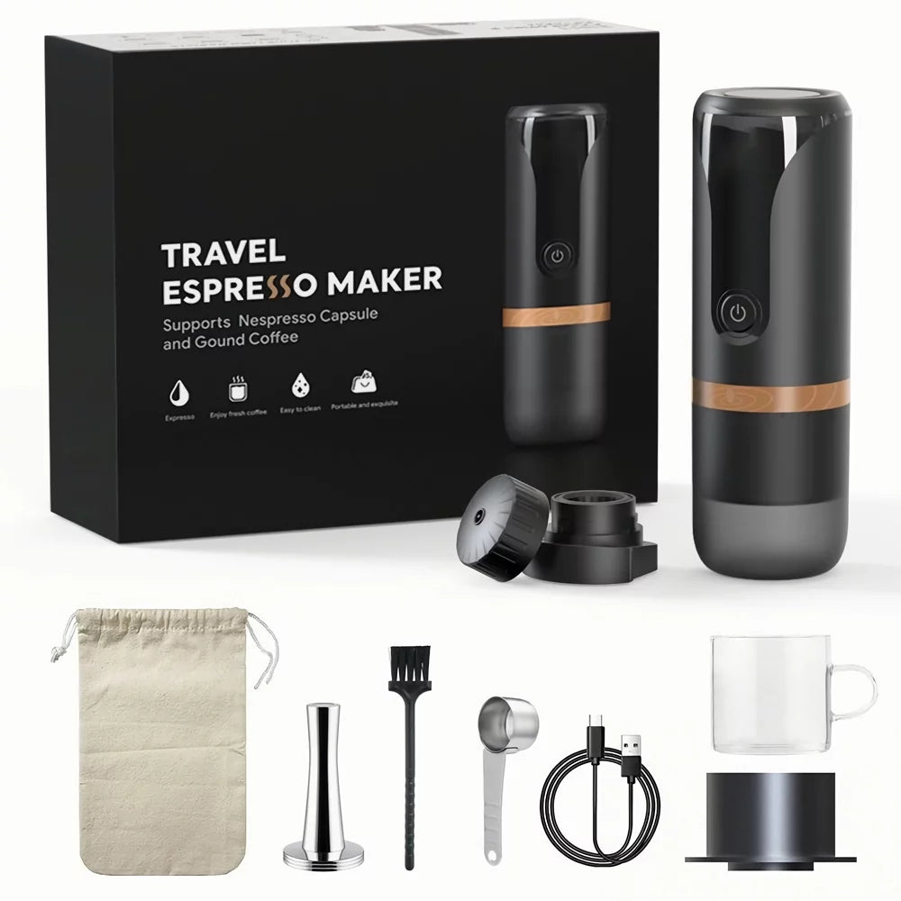 Portable Espresso Machine with 9 Bar Pressure A86006