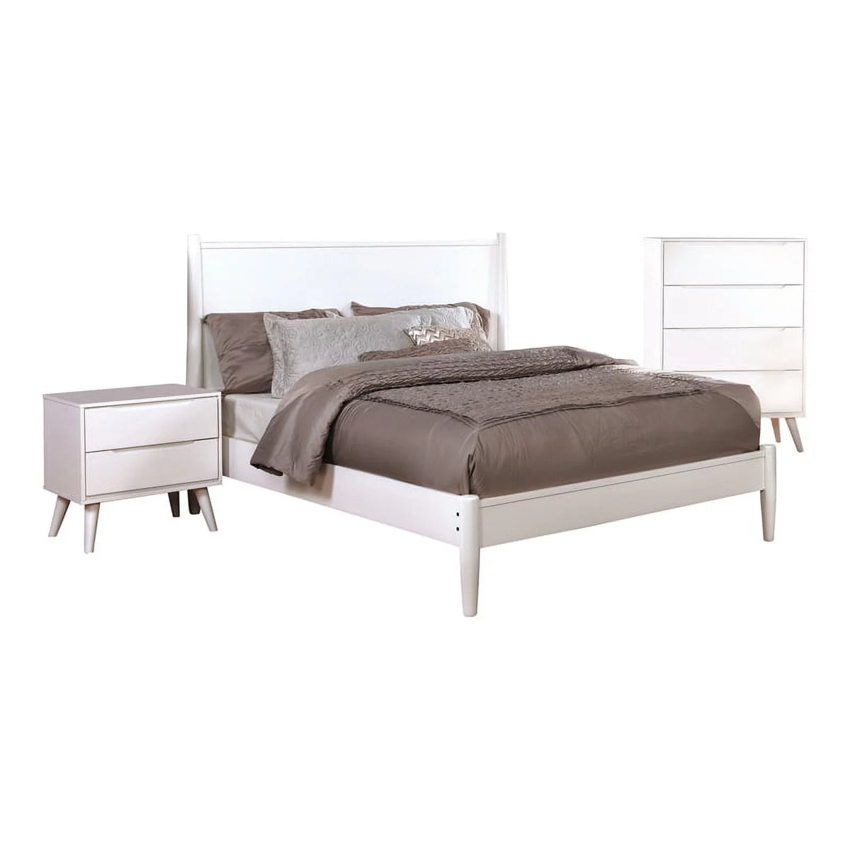 White Solid Wood Bedroom Set H260447
