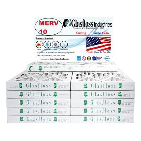 14x36x2 MERV 10 Pleated AC HVAC Air Filter Pack of 12 O619343