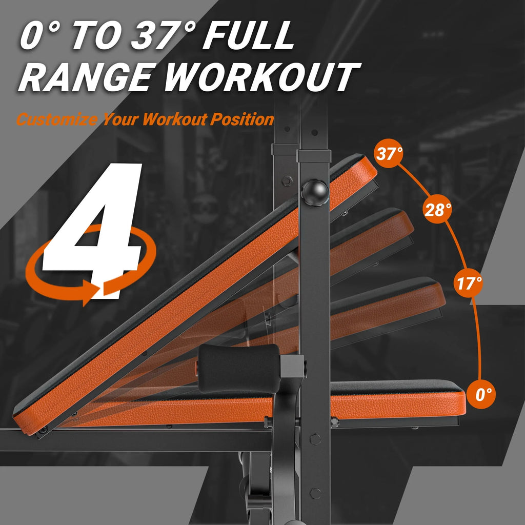 6 Positions Adjustable Foldable Weight Bench R85099