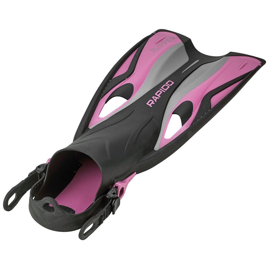 Snorkel Mask with Adjustable Flipper Fins and Dry Snorkel Set Travel Bag U638947