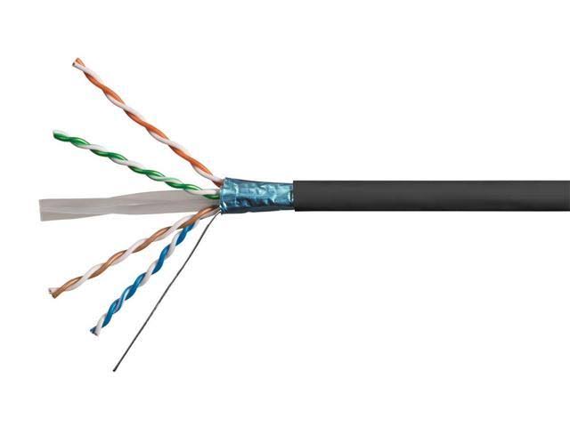 1000ft 23AWG Cat6 STP Solid Bare Copper Ethernet Cable O56013
