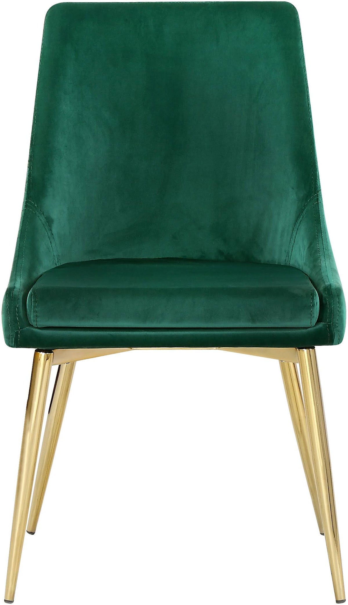 Velvet Dining Side Chair Set of 2 Green Gold R965